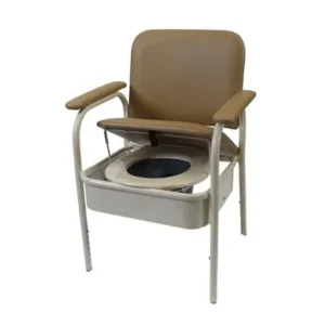 KCare Deluxe Bedside Commode with Swingaway Seat Champagne Vinyl
