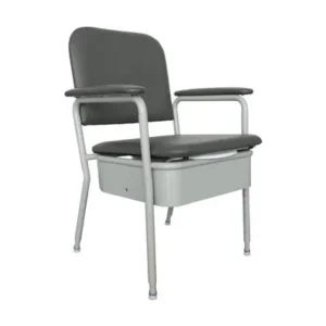 KCare Deluxe Bedside Commode with Swingaway Seat Greystone