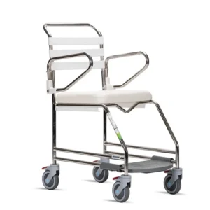 KCare Attendant Propelled Shower Commode with Weight Bearing Footrest