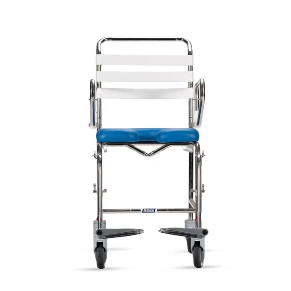 KCare Attendant Propelled Shower Commode with Swing-Up Arms and Swingaway Footrest - Image 4