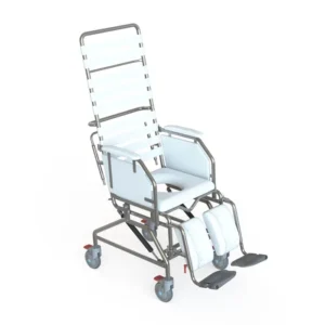 KCare Tilt in Space Attendant Propelled Shower Commode with Removeable Arms - 445mm Wide