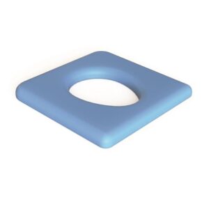 KCare Shower Commode Seat - Polyurethane Blue Closed 445mm Wide