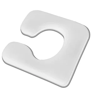 KCare Shower Commode Seat - Handmade RHS Open White Vinyl 445mm Wide