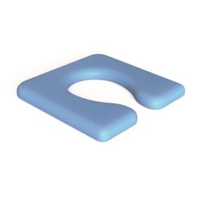 KCare Shower Commode Seat - Polyurethane Blue Seat 445mm Wide