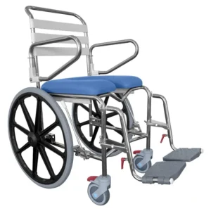 KCare Self Propelled Shower Commode with Swing-Up Arms and Swingaway Footrest