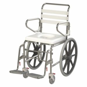 KCare Folding Self Propelled Shower Commode with Swing Away Footplates - 445mm